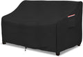 okcool Heavy Duty Patio Sofa Cover, 100% Waterproof 2-Seater Outdoor Sofa Cover Fits up to 58W x 32.5D x 31H Inches, Lawn Patio Furniture Covers,Black