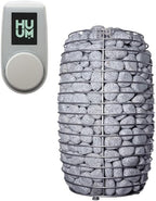 GL6 Outdoor Sauna Kit, Garden Luxury-Series Outdoor DIY Sauna Kit, Thermo-Spruce, up to 6 Persons Bundles (Sauna Heater and Sauna Stones Included) (HIVE MINI 11 WiFi - White)