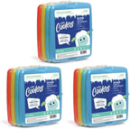 Cool Coolers by Fit + Fresh, 4 Pack Slim Ice Packs, Space Saving Reusable Ice Packs for Lunch Boxes or Coolers