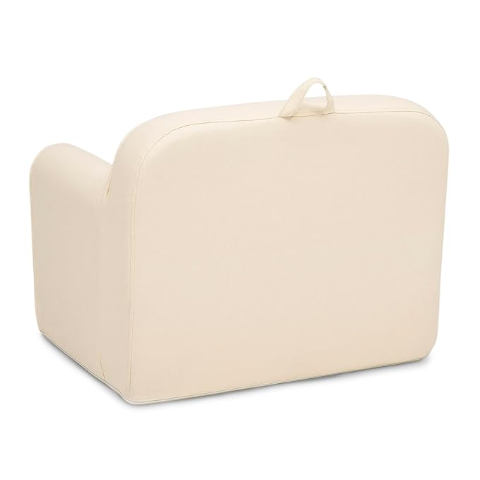 Delta Children Cozee Chair -Foam Kids Chair for Ages 18 Months and Up, Oatmeal