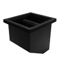 DIBTSA Espresso Coffee Ground Knock Box Chute, Built-in Desktop Waste Bucket, Stainless Steel Bottomless Knocking Residue Box (Trapezoid)