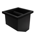 DIBTSA Espresso Coffee Ground Knock Box Chute, Built-in Desktop Waste Bucket, Stainless Steel Bottomless Knocking Residue Box (Trapezoid)