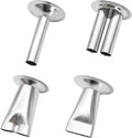 Hoypeyfiy Stainless Steel Jerky Gun Nozzles, Sausage Maker Nozzles 4Pcs Handmade Beef Jerky Nozzles (stainless steel jerky nozzle)