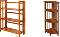 Casual Home 3-Shelf Folding Stackable Bookcase and Casual Home 4-Shelf Corner Folding Bookcase Bundle