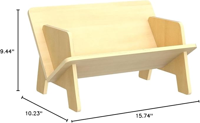 Wood Bookcase, Tilted Bookcase,Desktop Bookshelf Simple Tabletop Tilted Bookcases for Books Magazine CD,Desk Organizers and Storage Rack in Living Room/Office/Home.