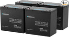 Renogy 4PCS 12V 100Ah LiFePO4 Lithium Battery Mini Size, 100A BMS for Ultimate Safety, Deep Cycle Remote Monitoring, Backup for RV, Cabin, Marine, 400ah LiFePO4 Lithium Battery - Core Series