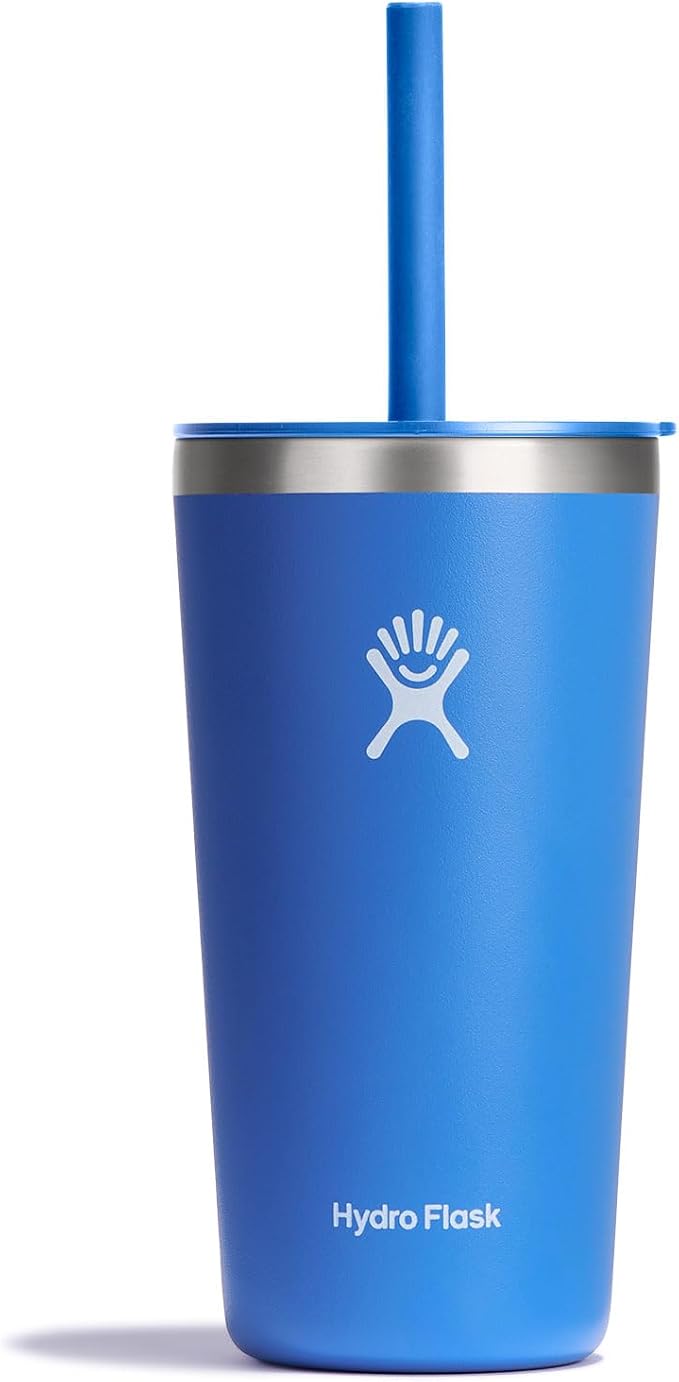 Hydro Flask All Around Tumbler Straw Lid, Insulated Travel Mug, Stainless Steel Coffee Cup 20 Oz Cascade