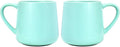 Bosmarlin Glossy Ceramic Coffee Mugs Set of 2, Tea Cup for Office and Home, 18 oz, Suitable for Dishwasher and Microwave(Mint Green, 2)