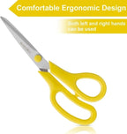 6PCS 8" Scissors,Sharp Stainless Steel Multicolor for Office School Crafts | Right/Left Handed, Comfort Grip Scissors for Office Desk Accessories Sewing Fabric Home Craft School Teacher/Class Supplies