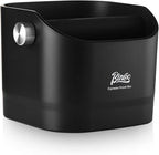 Bincoo Espresso Knock Box -1.2L(15 Cups) Knock Box, Barista Style Coffee Knock Box for Grounds with Removable Shock-Absorbent Knock Bar and Anti-Slip Base, Durable Espresso Accessories.Black