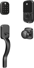 Yale Assure Lock SL, Wi-Fi Smart Lock with Ridgefield Handleset - Works with the Yale Access App, Amazon Alexa, Google Assistant, HomeKit, Phillips Hue and Samsung SmartThings, Black Suede
