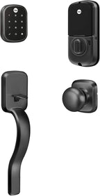 Yale Assure Lock SL, Wi-Fi Smart Lock with Ridgefield Handleset - Works with the Yale Access App, Amazon Alexa, Google Assistant, HomeKit, Phillips Hue and Samsung SmartThings, Black Suede