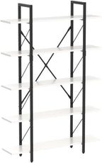 YITAHOME 5 Tier Bookshelf, Freestanding 5 Shelf Bookcases and Bookshelves, Modern Minimalist Furniture Open Display Storage Shelves Books Organizer for Living Room Bedroom Home Office, White