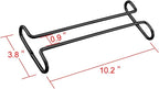 GeLive 10 Inch Set of 2 Under Cabinet Wine Glass Rack Stemware Holder Glass Storage Hanger Organizer for Kitchen and Bar (Black)