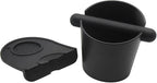 IAOSEN 5inch Knock Box Espresso Knock Box Silicone coffee Tamper Mat Espresso Machine Accessories Set of 2 with Removable Knock Bar and Anti-Slip Base for Home Office Barista Tools for Bar Shop