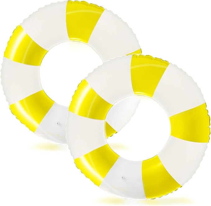 2 PCS Inflatable Pool Floats for Swimming Pool Party Lake Beach Adults - Floaties Pool Tubes Swim Rings Tubes Floaties for Beach Pool Party Decorations