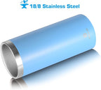 12 oz. Slim Can Cooler Insulated (Sky Blue) | Stainless Steel 12oz. Skinny Drink Holder for Soda, Hard Seltzer, Beer and Energy Drinks