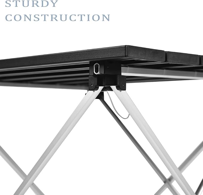 Grope Portable Camping Table,Aluminum Folding Beach Table (Black-S) | Portable & Easy to Carry, With Carry Bag for Camping, Prefect for Outdoor, Picnic, BBQ, Cooking, Festival, Beach, Home Use