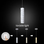 Crystal LED Ceiling Light Chandelier, Modern Semi Flush Mount Lighting Fixture Ceiling Lamp for Living Room, Dining Room, Bedroom, Kitchen Island, Entryway (1 Pendant Light)