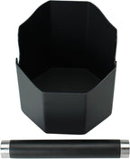 DIBTSA Espresso Knock Box, with Removable Knock Bar and Non-Slip Rubber Base, Espresso Accessory, Stainless Steel, Black, Large