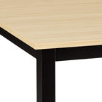 Halter Computer Desk for Home Office 47” Work Table Easy Assembly Walnut Desk Black Frame