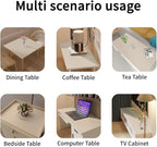 Table Pad - Used for Square Table Waterproof and Easy to Clean Good Flatness Easy to Used for Dining Table(Off White+Light Gray 46x46)