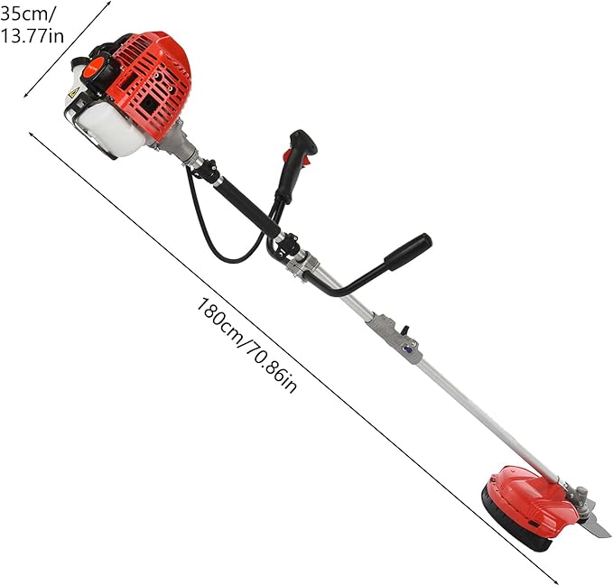 Weed Eater Gas Powered,52cc 2-Stroke Weed Wacker,2 in 1 Multi-Functional Grass Strimmer Petrol Hedge Trimmer,Gas Powered String Trimmer Brush Cutter for Garden Yard 2.2KW/8500rpm