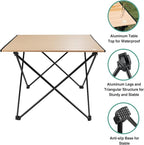 VILLEY Portable Camping Side Table, Ultralight Aluminum Folding Beach Table | Lightweight & Portable, Aluminum Folding Table with Carry Bag for Camping, Outdoor Cooking, Beach, Picnic, Boat & Travel