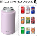 TILUCK Standard Can Cooler, Stainless Steel Insulated Cans, 12 oz | Beer & Hard Seltzer, Doucle-Walled Stainless Steel Insulated Slim Cans, Slim 12 oz