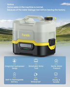 Fanttik NB8 Nano Portable Cordless Electric Sprayer w/2.1Gal Tank, Retractable Spray Head, 2600mAh Lithium Battery, IPX5, 72-98PSI, Portable Pressure Washer for Garden, Camping Shower and Pet Cleaning