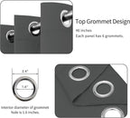 Easy-Going Blackout Curtains for Bedroom, Solid Thermal Insulated Grommet and Noise Reduction Window Drapes, Room Darkening Curtains for Living Room, 2 Panels(46x63 in, Gray)