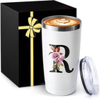 20 Oz Insulated Coffee Cup with Lid Car Tumbler Travel Mug Women Birthday Christmas Xmas Day Holiday Female Boss Teacher Aunt Big Small Sister Law Mother Step Mother Wedding Groom Bride Officiant Gift