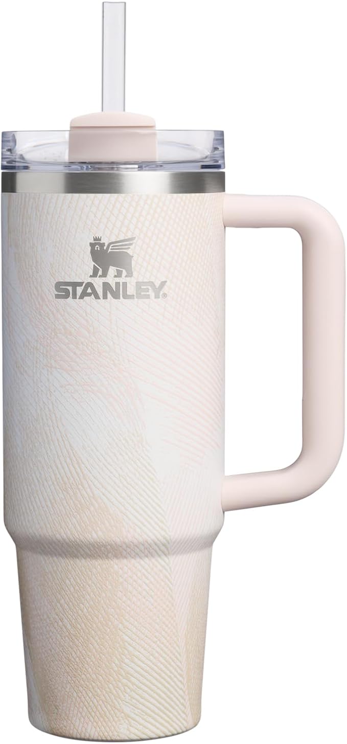 STANLEY Quencher H2.0 Flow State Tumbler, 30 oz, Sahara Plume | Handle and Straw | 3-Position Lid | Cup Holder Compatible for Travel | Insulated Stainless Steel Cup | BPA-Free