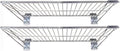 Slatwall Wire Metal Shelf Heavy Duty Adjustable Steel Slat Wall Mount Shelves for Garage Storage & Retail Display (24" x 12") Pack of 2 (Silver)