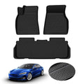 KUST All Weather Floor Mats for 2018-2024 Volkswagen Tiguan, Custom Fit Floor Liners for VW Tiguan Accessories 1st & 2nd Row Hig