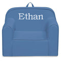 Delta Children Personalized Cozee Chair - Customize with Name – Foam Kids Chair for Ages 18 Months and Up, Indigo