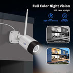 Hiseeu 2K Wireless Pro Security Camera Wireless Outdoor, 2-Way Audio, 3MP Surveillance Cameras, IP66 Waterproof, 2.4Ghz & 5Ghz, Motion Detection, SD Storage, Compatible with System, Work with Alexa