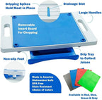 Karving King XL Deluxe Cutting Board - Spikes, Drip Tray & Meat Thermometer