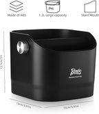 Bincoo Espresso Knock Box -1.2L(15 Cups) Knock Box, Barista Style Coffee Knock Box for Grounds with Removable Shock-Absorbent Knock Bar and Anti-Slip Base, Durable Espresso Accessories.Black