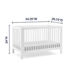 Delta Children babyGap Charlie 6-in-1 Convertible Crib + Brannan Bear Bookcase with Bins + Brannan Bear Wall Shelf with 4 Hooks, Bianca White (Bundle)