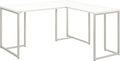 Bush Business Furniture Office by Kathy Ireland Method L Shaped Desk with 30W Return, 60W, White