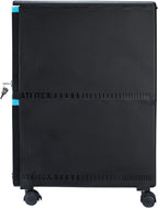 Storex 61315A01C File Cabinet, 1-Pack, Black/Teal