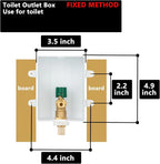 (1 Pack) Lidertik 1/2 inch CPVC Connect Pre-Assembled Ice Maker Outlet Box Valve 1/4 inch Recessed Refrigerator Water Line Wall Box with Shut Off Valve LI-ZBQH-540