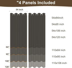 HolidayIdeas 4 Panels Linen Outdoor Curtains for Patio Waterproof Cream Outside Curtains 120 inch Long-Indoor/Outdoor Gazebo Curtains Weatherproof, Privacy for Pergola, Porch, Cabana 54"x120"