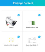 ZOSI 2MP 1080p Security Camera,4-in-1 TVI/CVI/AHD/CVBS Surveillance Bullet Camera Indoor Outdoor,Night Vision,Work for 960H,720P,1080P analog CCTV DVR
