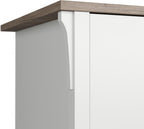 Bush Furniture Salinas 2 Drawer Lateral File Cabinet in Pure White and Shiplap Gray