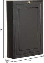 SEI Furniture Convertible Desk, 32.00 in. H x 22.00 in. W x 6.00 in. D, Black