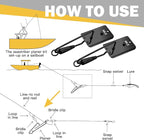 Leinuosen 2 Pcs Fishing Planer with Stainless Steel Heavy-Duty Trolling Planer Boards for Fishing Downrigger Freshwater Saltwater Wahoo Tuna Outdoor