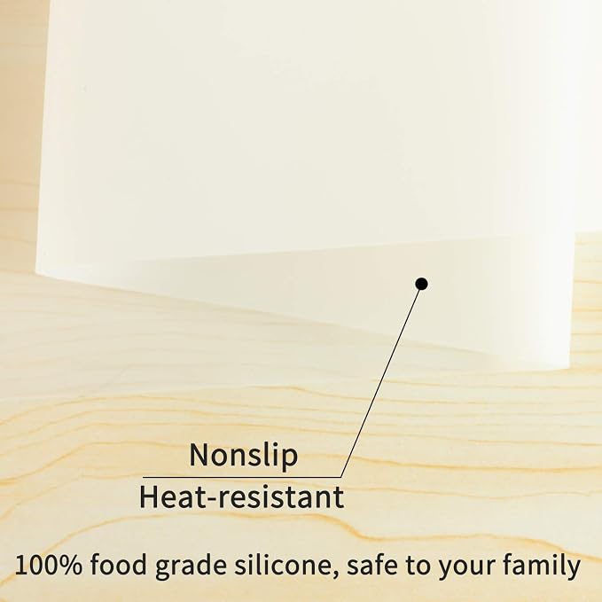 Oversize Silicone Table Placemat, Food-Grade Flexible Silicone Table Mat for Baking Pastry Non-Stick, Kids Nonslip Dinner Placemat Heat Resistant Waterproof Countertop Protector (Translucent)