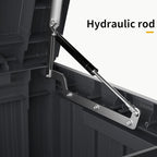 200 Gallon Resin Deck Box, Waterproof Outdoor Storage Bin for Patio Furniture, Pool Accessories, and Garden Tools, Lockable & UV-Resistant, Black